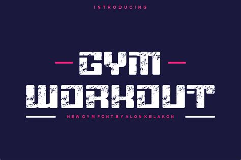 Gym Workout Font by alonkelakon · Creative Fabrica