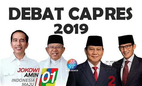 Berikut Jadwal Debat Capres dan Cawapres Pilpres 2019 | Tagar