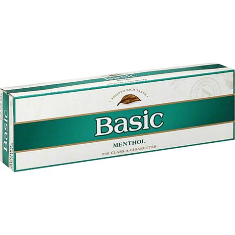 Basic Cigarettes, Menthol, Gold Pack, Flip-Top Box | Cigarettes ...