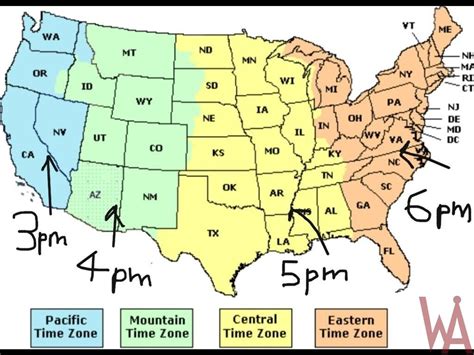 Time Zones In Usa Esl Lesson Exercises