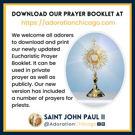 Print this Holy Hour Eucharistic Prayer Booklet - Adoration Chicago