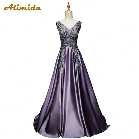 ALIMIDA Long Evening Dress 2017 Elegant Banquet Dress Purple Prom ...