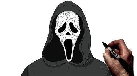 How To Draw Ghostface | Step By Step | Scream 6 - YouTube