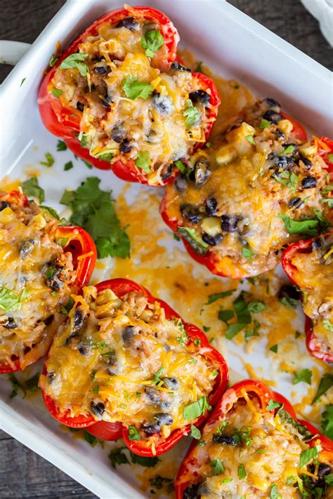 Mexican Stuffed Bell Peppers Recipe - Momsdish