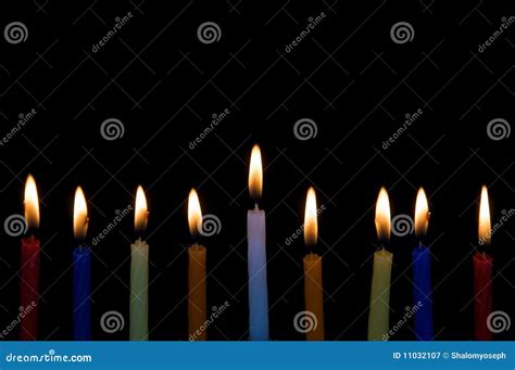 Hanukah Candles stock image. Image of gold, candle, black - 11032107