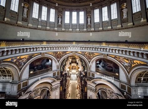 View from the Whispering Gallery in St. Paul's Cathedral, London, UK ...