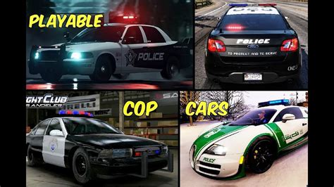 Top 10 PLAYABLE Police Cars In Racing Games! - YouTube