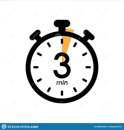 Three Minutes Stopwatch Icon, Timer Symbol, Cooking Time, Cosmetic or ...