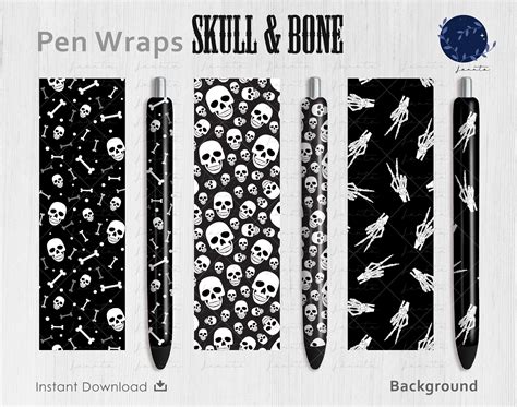 Skull Pen Wrap PNG Skulls Wraps Png Bones Hand Wrap File - Etsy ...