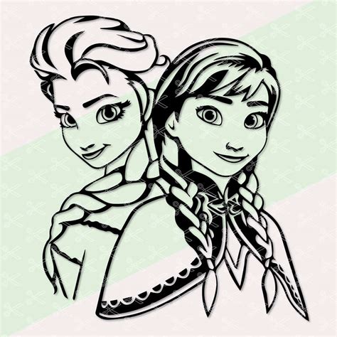 Disney svg Disney quotes png dxf Elsa & Anna outline svg Frozen svg ...