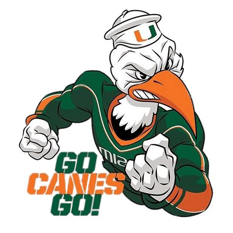 Miami Hurricanes Mascot Go Canes Go! transparent PNG - StickPNG