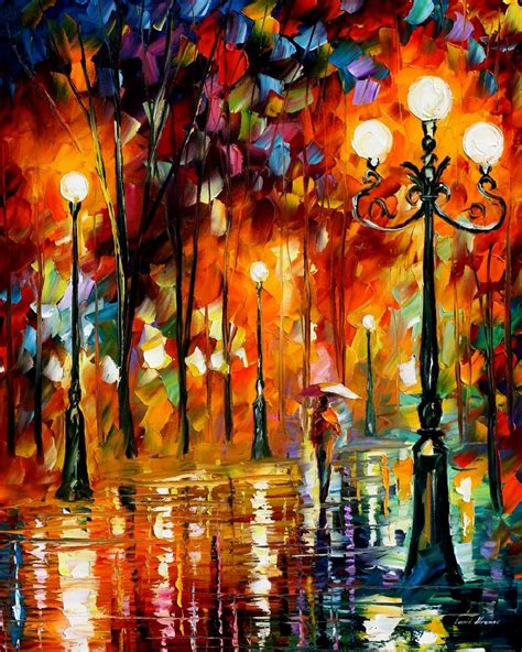 LONELY NIGHT — PALETTE KNIFE Oil Painting On Canvas By Leonid Afremov ...