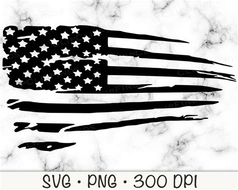 American Flag Drawing Black And White