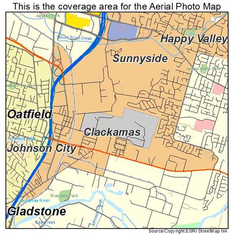 Aerial Photography Map of Clackamas, OR Oregon