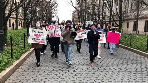 Columbia University Students Protest High Tuition Costs - YouTube