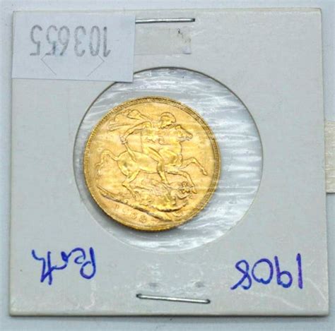 1908 Perth Australian Gold Sovereign - Coins - Numismatics, Stamps & Scrip