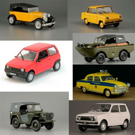 Rare Collection of 7 Soviet Cars USSR 20th Century 1/43 Scale ...