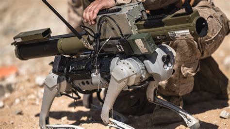 Marines Test Fire Robot Dog Armed With Rocket Launcher : r/Futurology