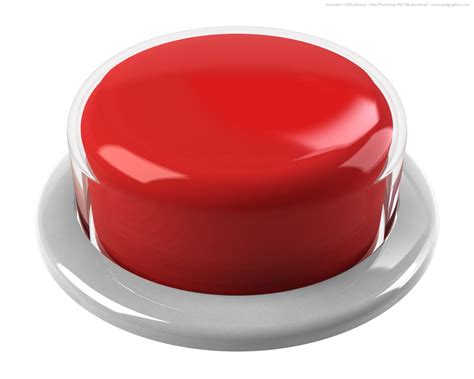 3D red push button | PSDgraphics