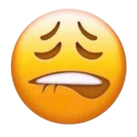 Lip Bite Emoji Sad Face Emotional Expression Free HD PNG | PNG All