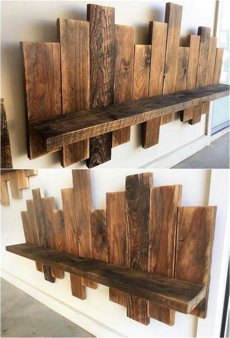 Designing of the wood pallet wall shelf piece is considered to be one ...