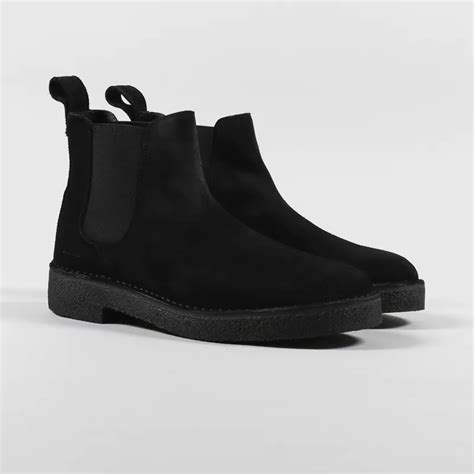 Clarks Originals Mens Desert Chelsea Boots Black Suede