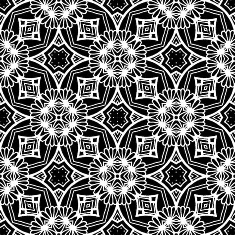 Premium Vector | Black and white batik seamless pattern, batik ...