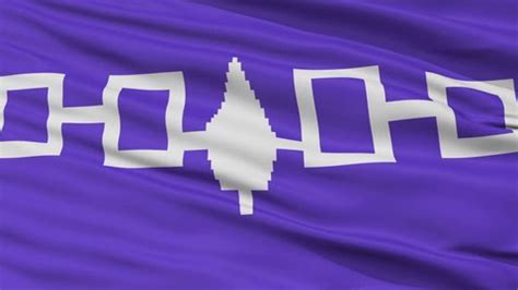 Iroquois Confederacy Indian Flag Closeup View Stock Footage Video (100% ...