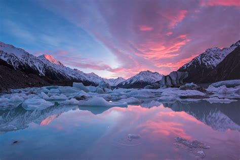 Tasman Glacier. Aoraki/Mount Cook National Park. South Island, New ...