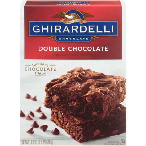 Ghirardelli® Double Chocolate Premium Brownie Mix 18 oz. Box - Walmart ...