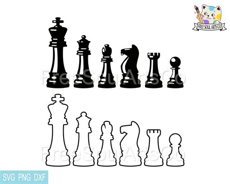 Chess Svg. Chess Pieces Svg. Chess Set Svg. Chess Outline - Etsy Ireland