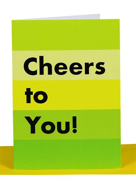 Cheers to You Celebration Card - Green Stripes | Australian Made