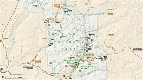 Zion National Park Map (PDF) • PhotoTraces