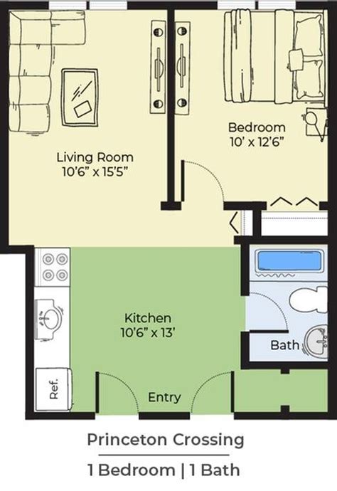 One Bedroom Standard Floor Plan | Apartments In Salem Massachusetts ...