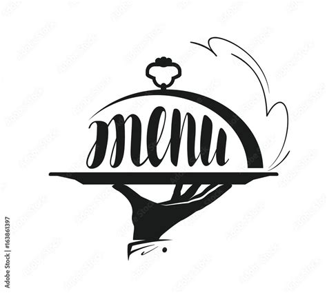 Food service, catering logo. Icon for design menu restaurant or cafe ...