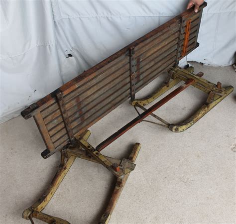 Bargain John's Antiques | Old Antique Sled with Four Individual Runners ...