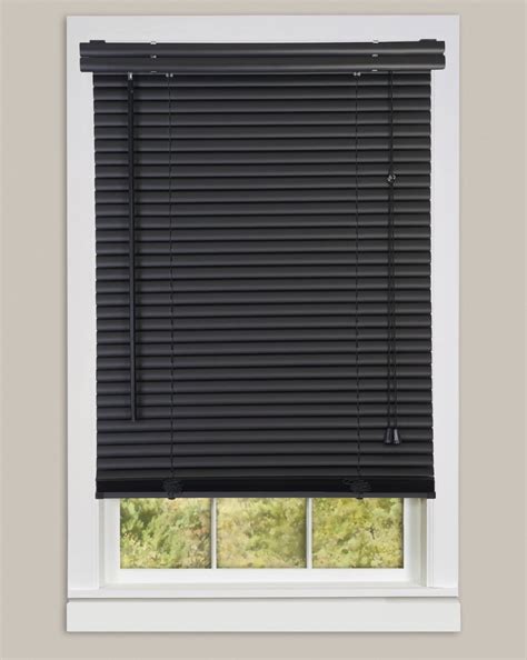 Window Blinds Mini Blinds 1" Slats Black Venetian Vinyl Blind - Walmart.com