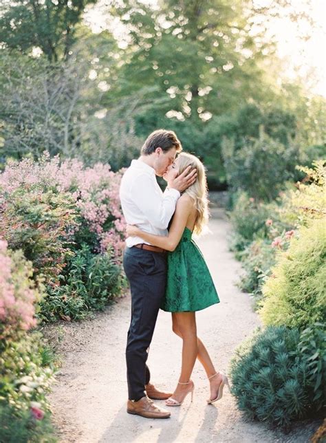 Romantic Garden Engagement Session, Engagement Outfit Inspiration ...