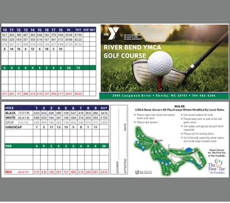 Scorecard - River Bend YMCA Golf Course