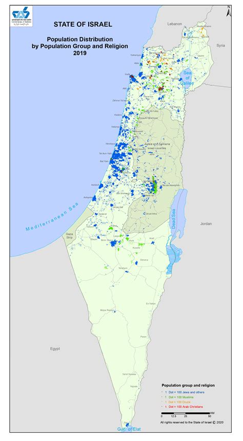 A map of Israeli and Israeli settlement population by ethnicity, from ...