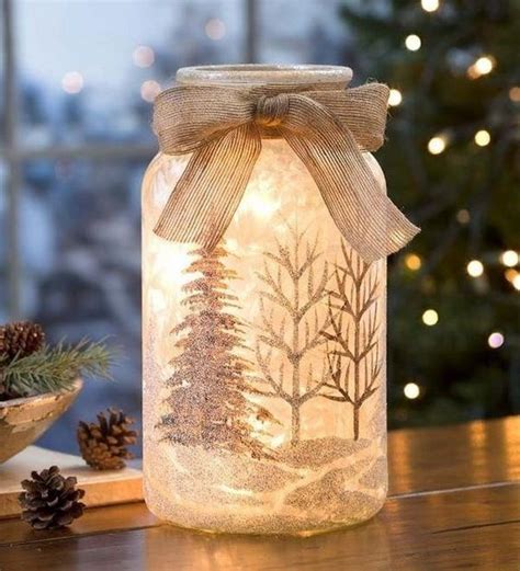 Decoración navideña con tarros de cristal. Navidad 2020. | Tarros de ...