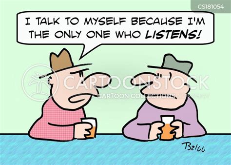 Talking To Yourself Cartoons and Comics - funny pictures from CartoonStock