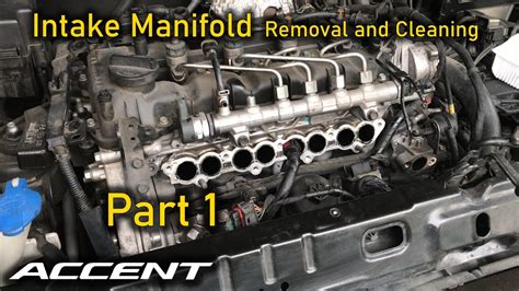 Intake Manifold Removal and Cleaning Part 1 - Hyundai Accent - YouTube