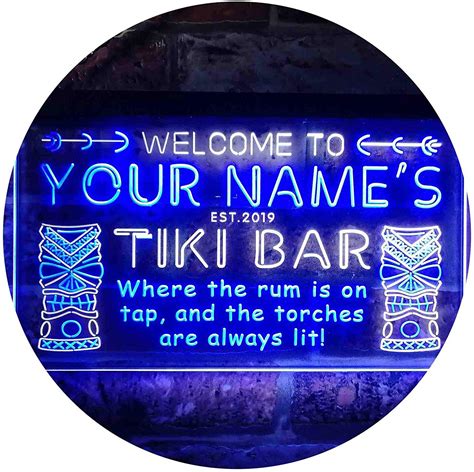 personalized light up bar signs