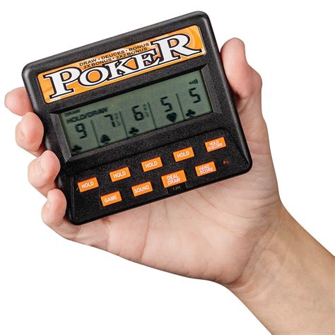 Classic 5-in-1 Poker Handheld Game - Electronic Card Games - Easy Comforts