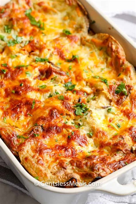 Chicken Enchilada Casserole - The Shortcut Kitchen