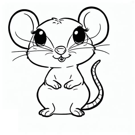 Pretty Mouse coloring page - Download, Print or Color Online for Free