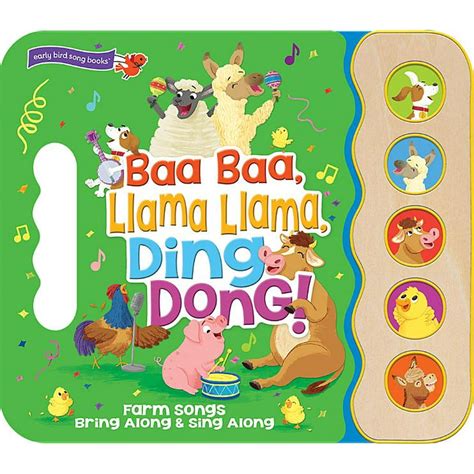 Early Bird Song Books 5 Button: Baa Baa Llama Llama Ding Dong (Board ...