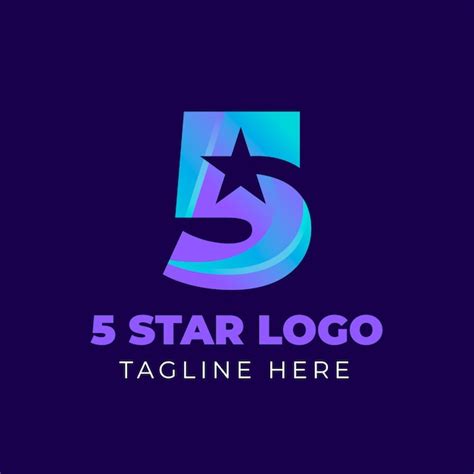 Free Vector | 5 star logo design template