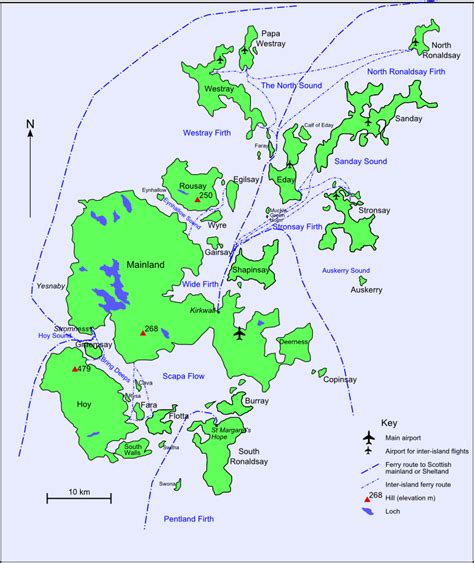 a map showing the location of many different places